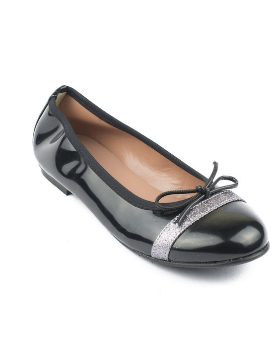 Ricco Mondo Kids Anatomic Patent Leather Ballerinas Mondo Black