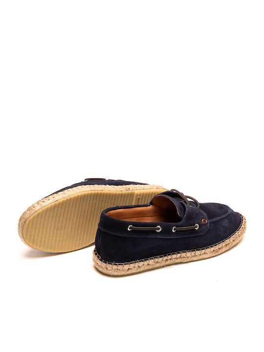 Leder Herren Espadrilles in Blau Farbe