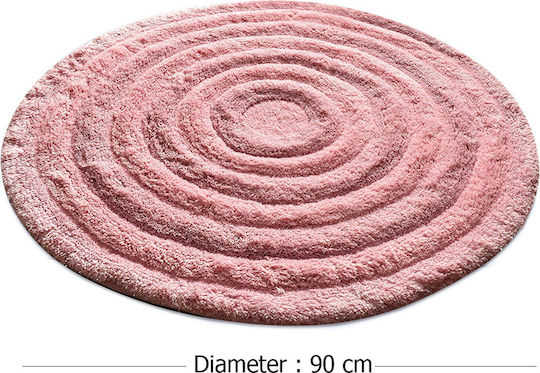 Mijolnir Badematte Synthetisch,Polyester/Cotton/Leather Rund Pink (#FFC0CB) 90x90cm