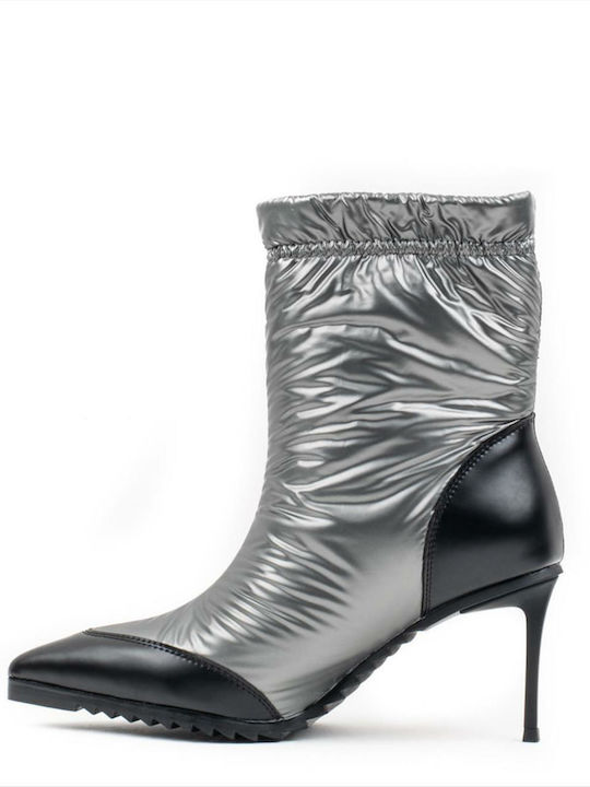 Favela Timeloard Leather Women's Ankle Boots Silver