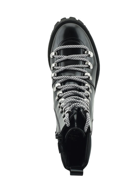 Ghete dama din piele Ankle Boot Negru