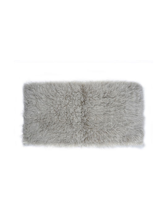 Rug Rectangular Wool Gray