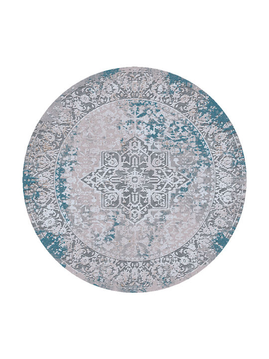 Klonaras Oska 5572 Rug Round Greyish Blue