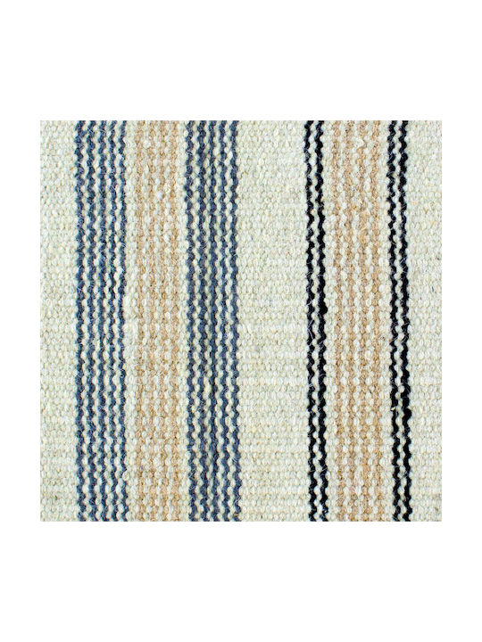 Rug Rectangular Wool with Fringes Beige