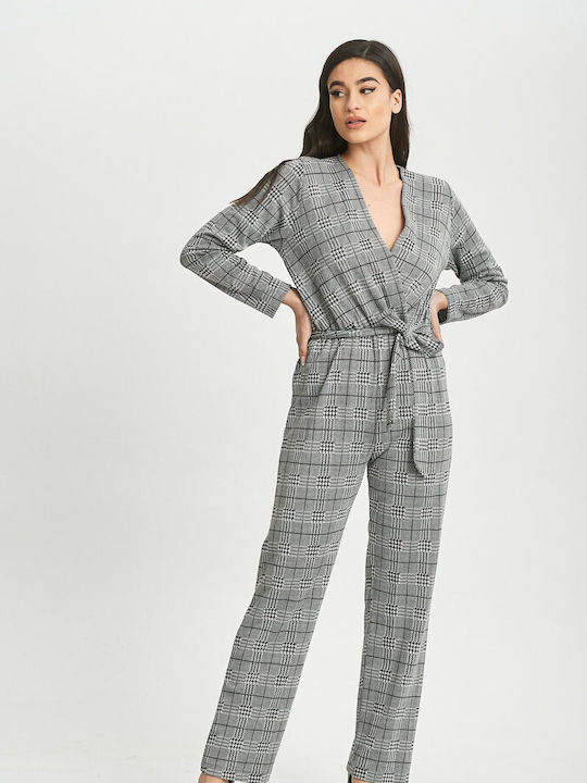 Lipsy London Women's Long-sleeved One-piece Suit Gray