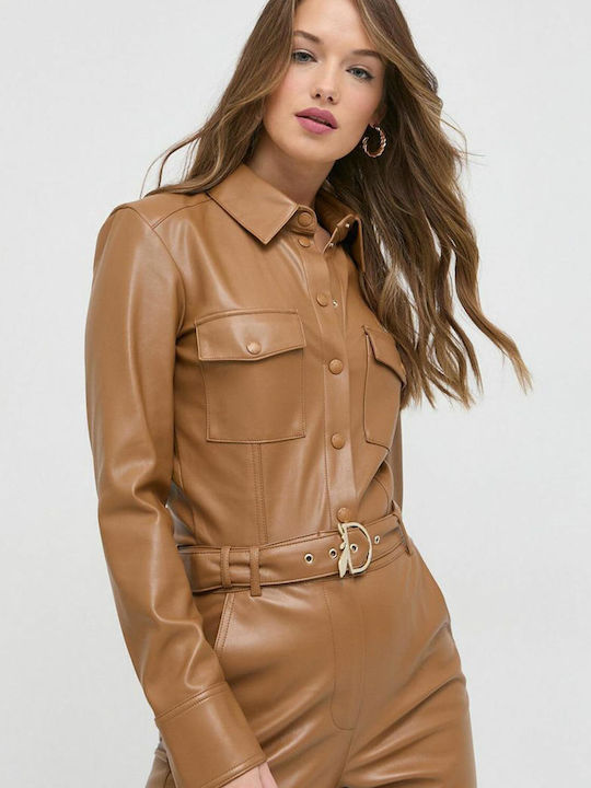 Women's Long-sleeved One-piece Suit Brown