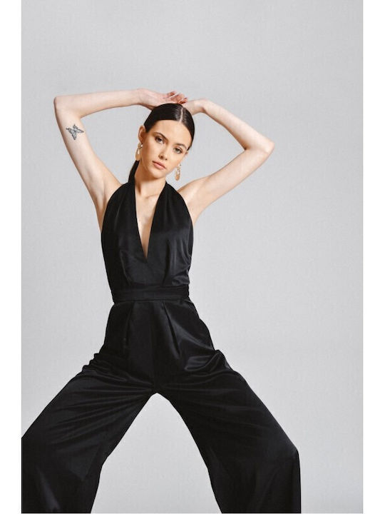 Jumpsuit Женска Без ръкави Цялостна Форма Черен