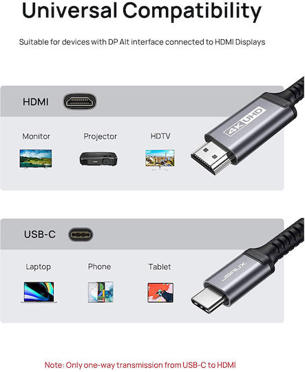 Jsaux Кабел HDMI Мъжки - HDMI Мъжки 2м Черен