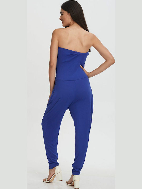 Women's Strapless One-piece Suit Blue
