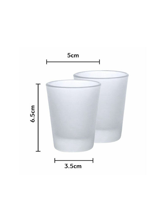 Tesla Motors Shot Glasses made of Glass in White Color 45ml 2pcs