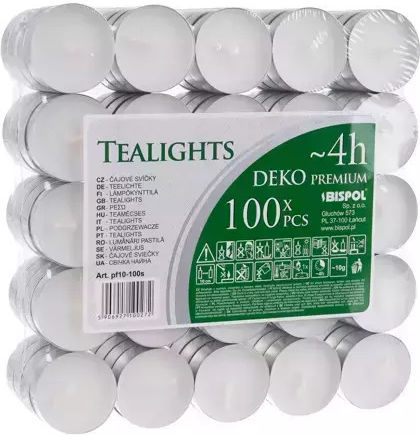 Iso Trade Aromatic Tealights Up To 4 Hours Duration 100 Pieces