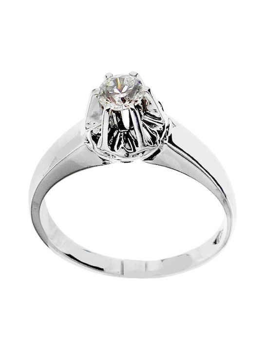 Single Stone from White Gold 14K