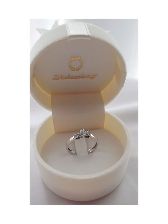 Single Stone from White Gold 14K