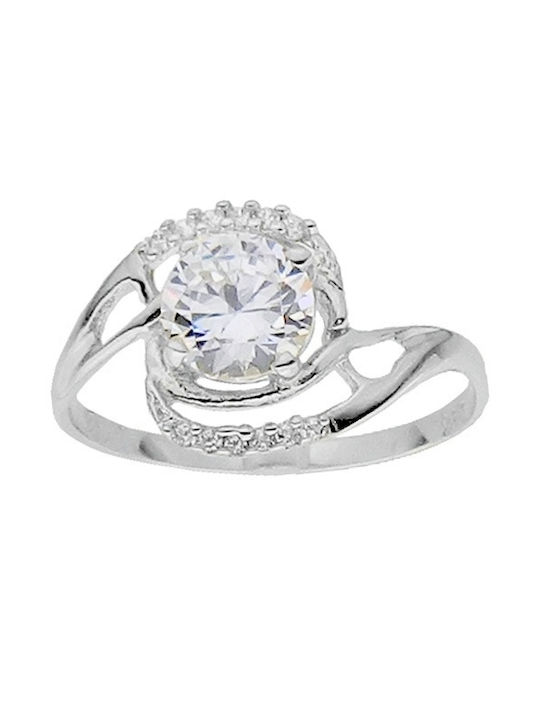 Single Stone from White Gold 14K