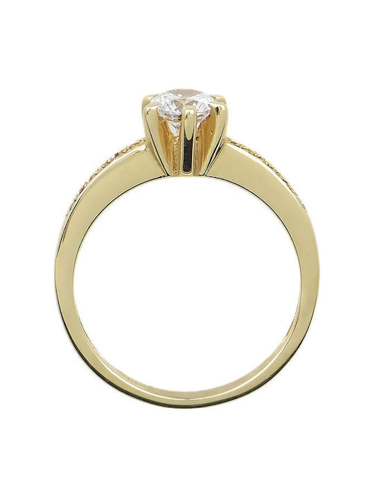 Savvidis Single Stone Ring made of Gold 14K