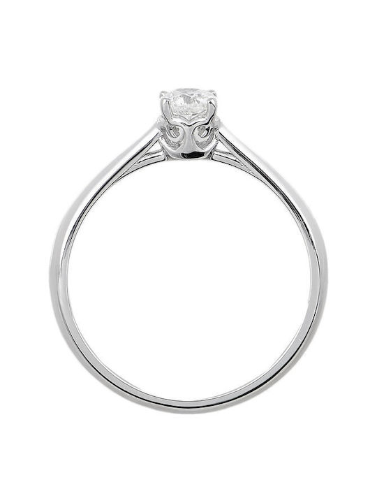 Savvidis Single Stone from White Gold 18K with Diamond