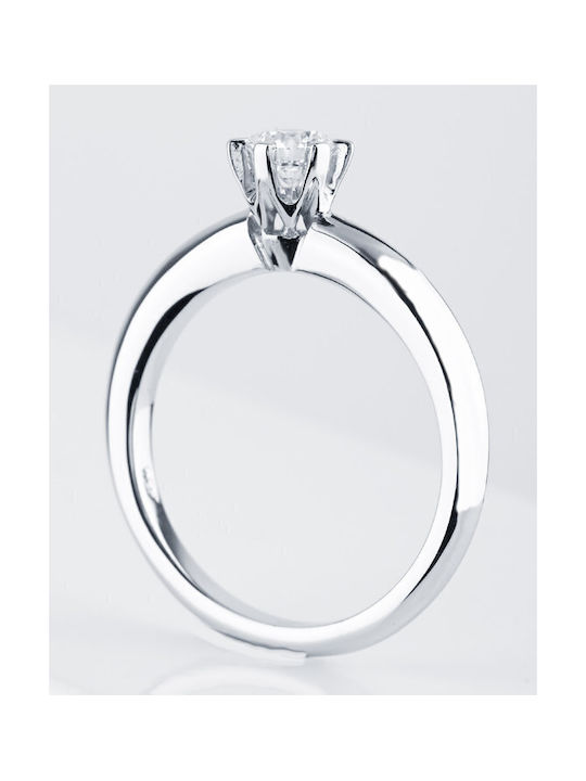 Savvidis Single Stone from White Gold 18K with Diamond