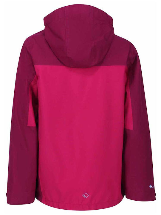 Kinder Freizeitjacke Lang mit Kapuze Fuchsie