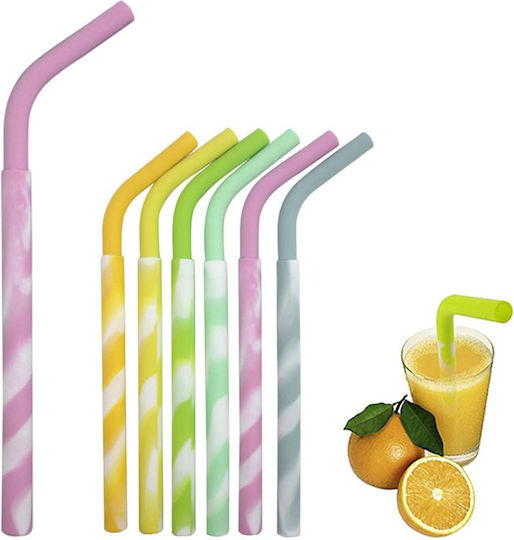 Straw Silicone Yellow 1pcs