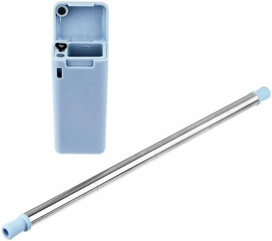 Strohhalm Silber mit Bürste 1Stück