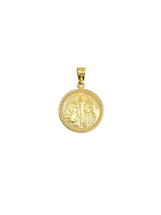 Anhänger Kinder Amulett Beidseitig Konstantinato aus Gold 14K KBP-20533