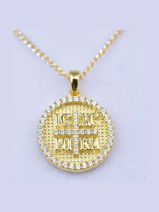 Goldjewels Висулка Детски Талисман Двустранен Константинато от Злато 9K XL433