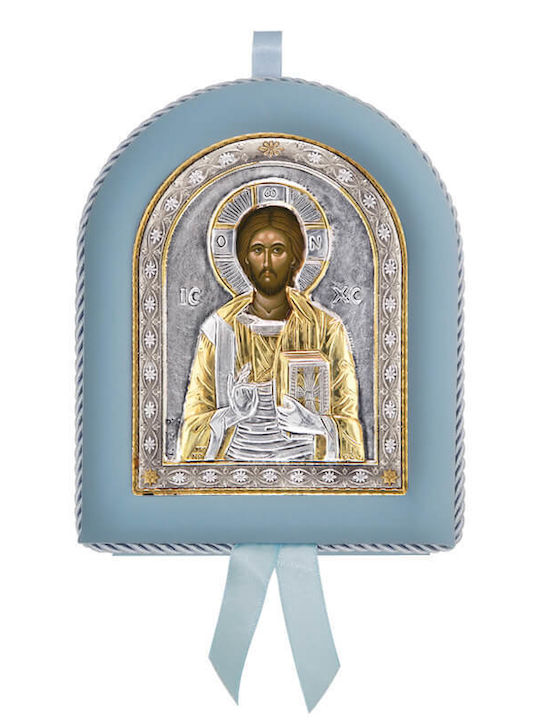 SilverBrand.gr Saint Icon Kids Talisman with Jesus Christ made of Silver 1311528 BOY