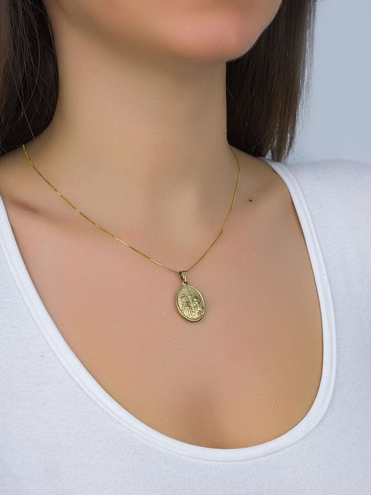 Anhänger Kinder Amulett Beidseitig Konstantinato aus Gold 9K ZD245