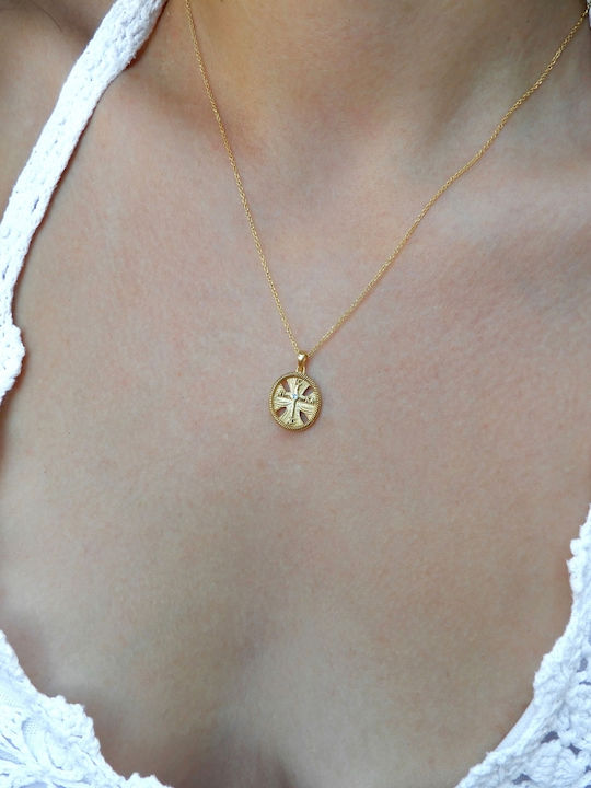 Art d or Pendant Kids Talisman Double Sided with Chain Konstantinato made of Gold 9K ARDP-KAL-225