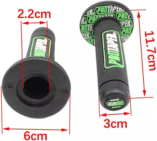 Mânere motocicletă Grip în culoarea Galben