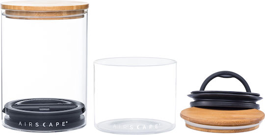 Glass Coffee Container with Lid Transparent 850ml