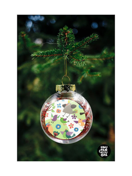 Christmas Plastic Ball Ornament Transparent 8cm