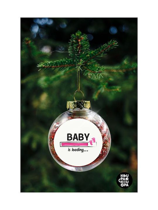 Christmas Plastic Ball Ornament Transparent 8cm