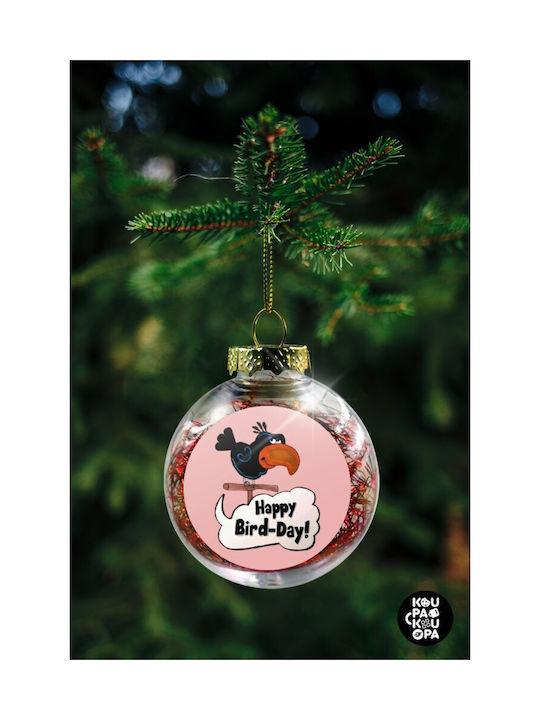 Weihnachtshänger Kugel Ornament Plastik Rot 8cm