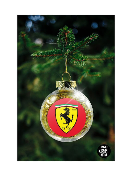 Weihnachtshänger Kugel Ornament Plastik Gold 8cm