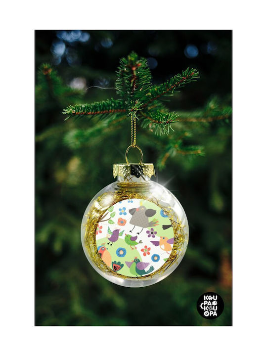 Christmas Plastic Ball Ornament Transparent 8cm