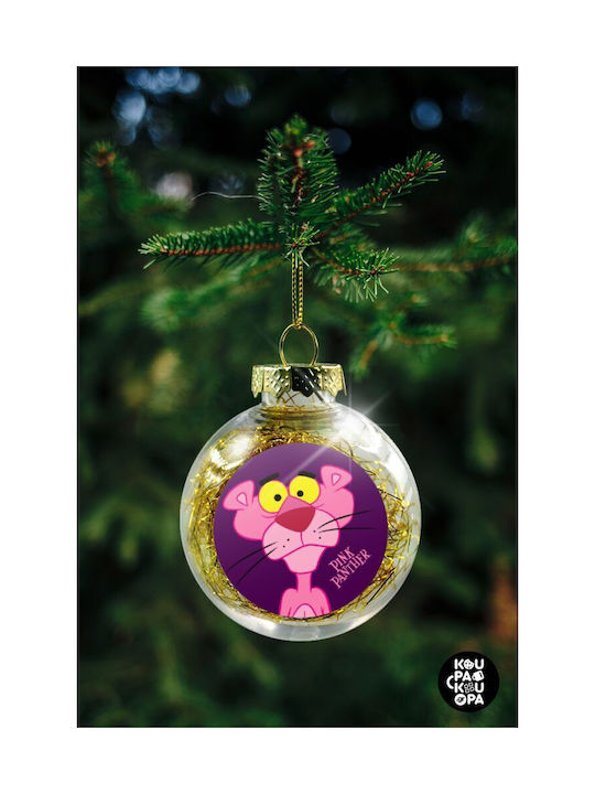 Weihnachtshänger Kugel Ornament Plastik Rosa 8cm