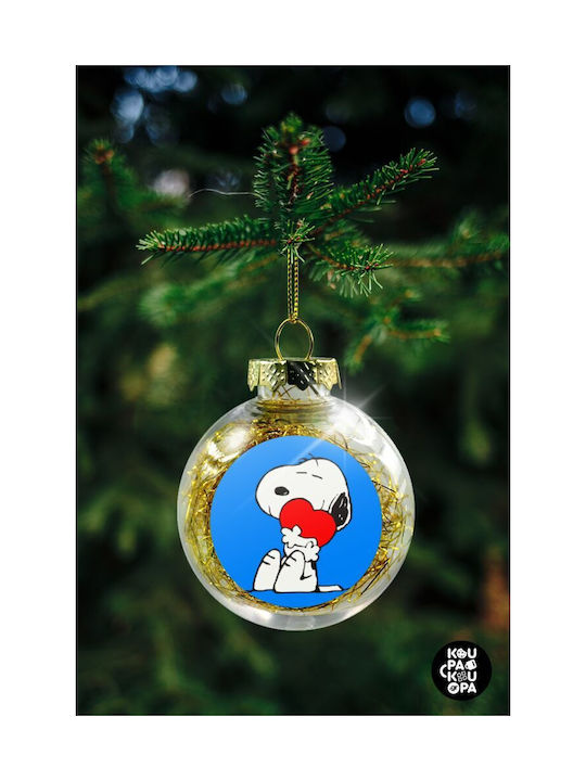 Weihnachtshänger Kugel Ornament Plastik Gold 8cm