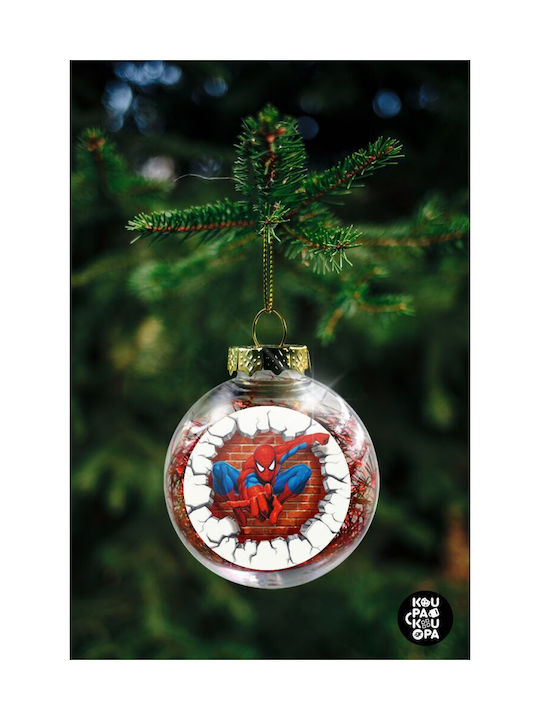 Weihnachtshänger Kugel Ornament Plastik Rot 8cm