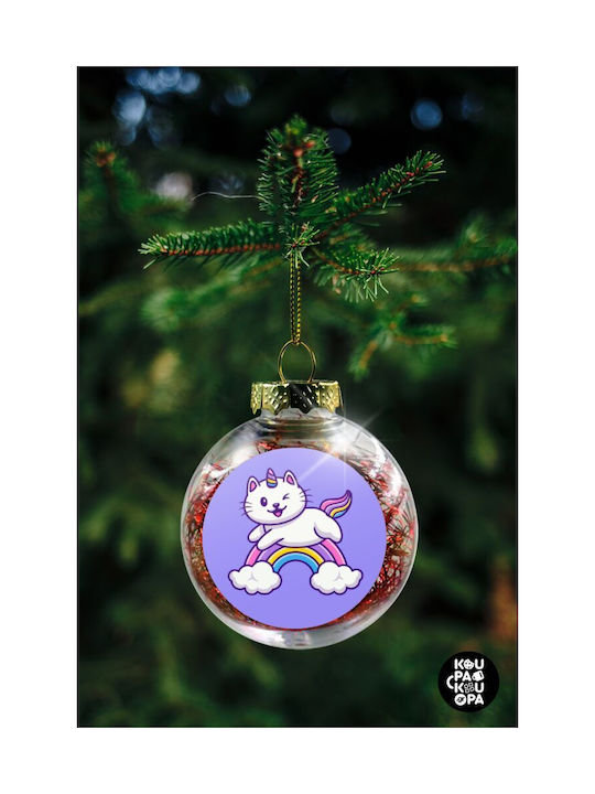 Weihnachtshänger Kugel Ornament Plastik Rot 8cm