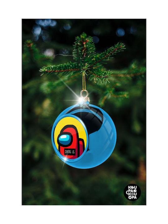 Among Us Weihnachtshänger Kugel Ornament Plastik Blau 8cm