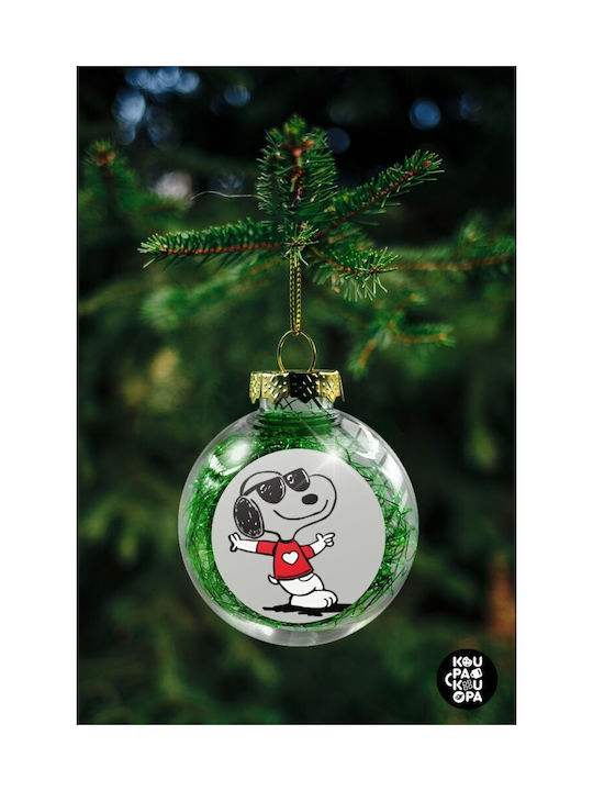 Weihnachtshänger Kugel Ornament Plastik Grün 8cm