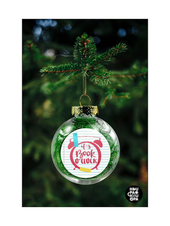 Christmas Plastic Ball Ornament Green 8cm