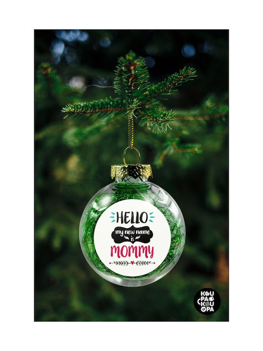 Weihnachtshänger Kugel Ornament Plastik Grün 8cm