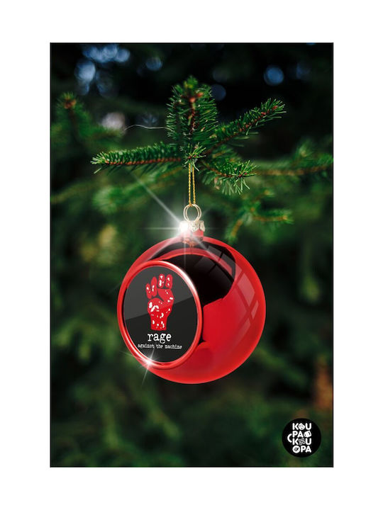 Rage Against Machine Christmas Plastic Ball Ornament Red 8cm