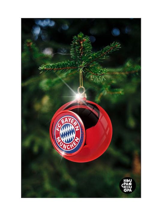 Weihnachtshänger Kugel Ornament Plastik Rot 8cm