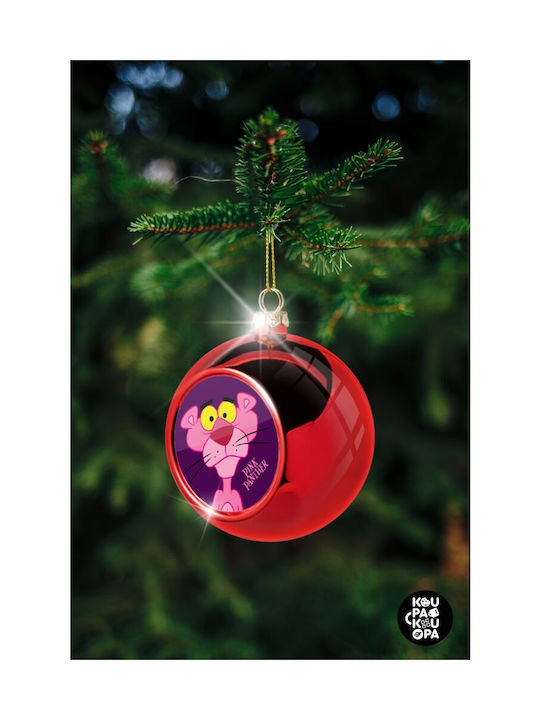 Christmas Plastic Ball Ornament Pink 8cm