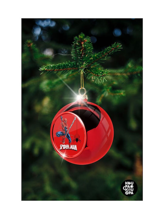 Christmas Plastic Ball Ornament Red 8cm