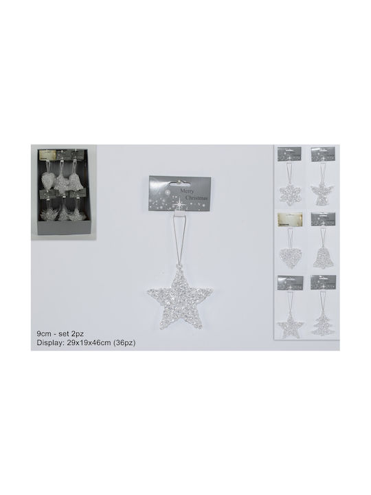 Due esse Christmas Αcrilyc Set Ornaments Transparent