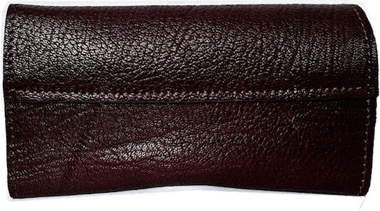 Lederne Tabaktasche Braun mit magnetischem Verschluss